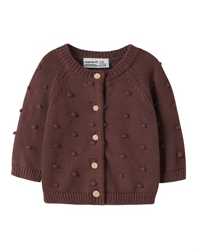 Name it - NBFNasha Strik Cardigan - Wild Ginger